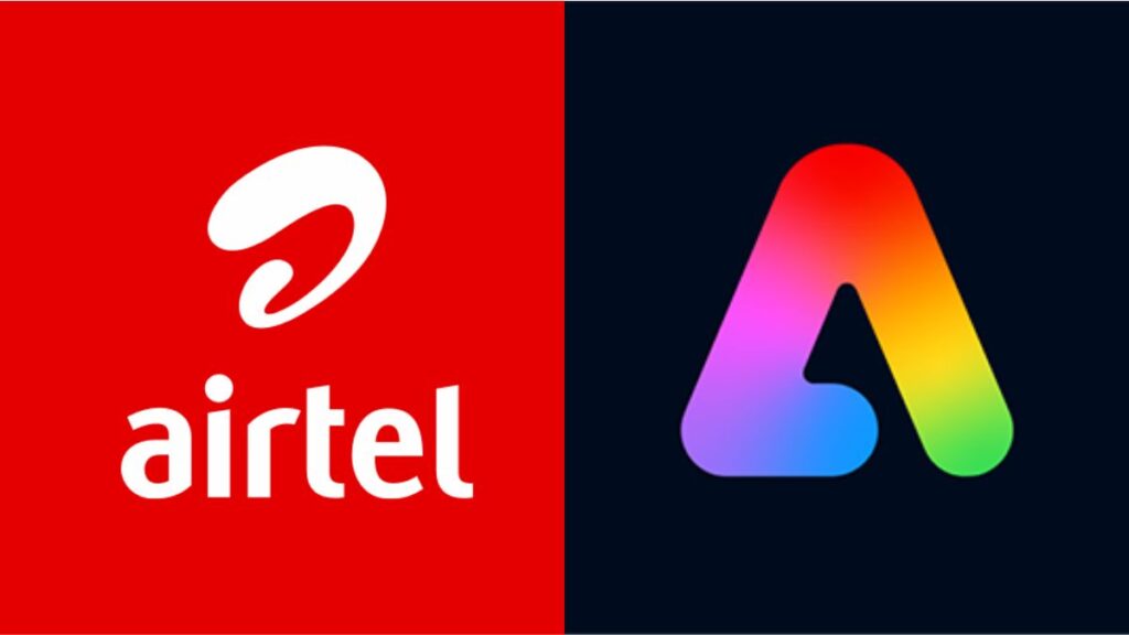 Airtel Adobe Express Premium free offer banner showing creators and design tools