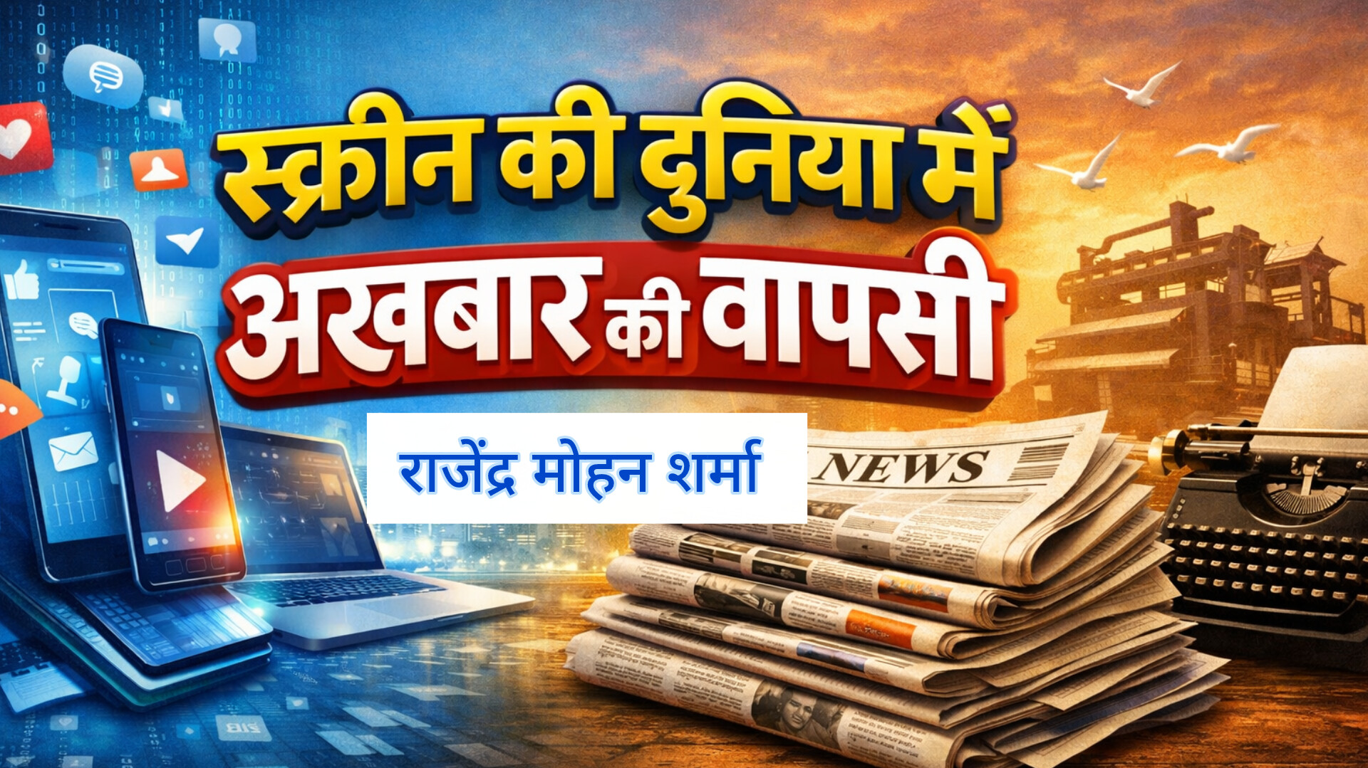 अखबार: डिजिटल शोर के बीच युवा पीढ़ी का मार्गदर्शक – राजेन्द्र मोहन शर्मा